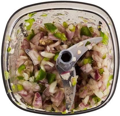 Food Chopper , Steel Large Manual Hand-Press Vegetable Chopper Mixer Cutter to Cut