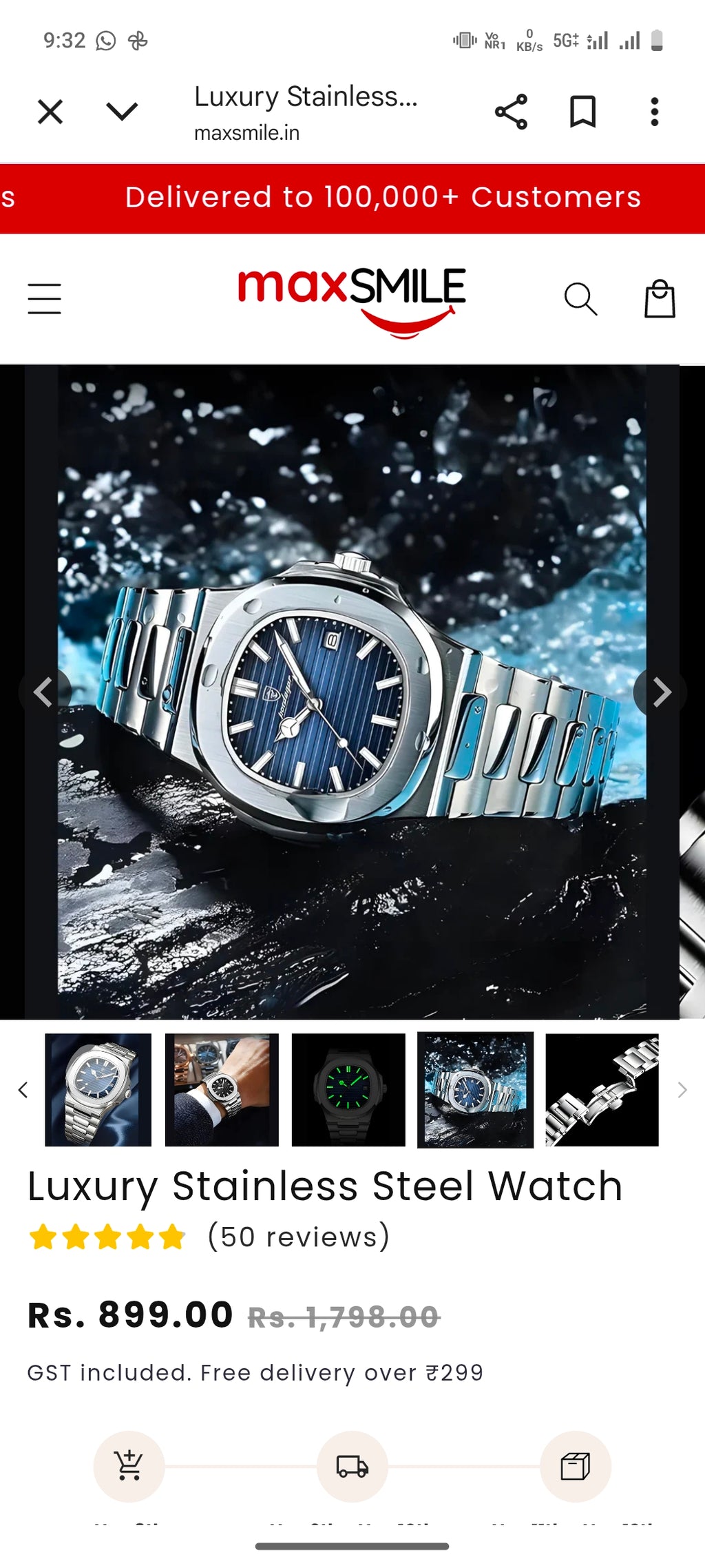 Luxury Stainless Steel Watch